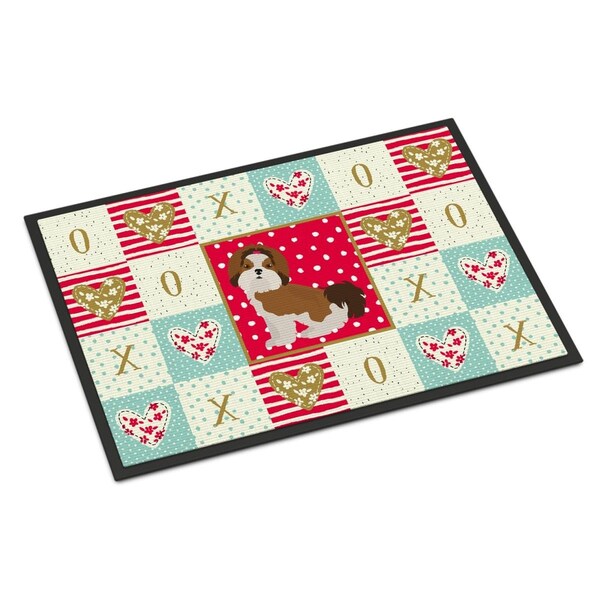 Jensendistributionservices 24 x 36 in. Imperial Shih Tzu Puppy Cut Love Indoor or Outdoor Mat MI1711604 - main